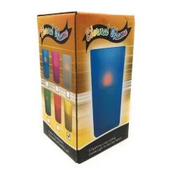 Best deal 🧨 Festive Decorations Set Of 4 Battery Powered Coloured Glass Votives With LED Candle 👍 -UK Christmas World shop 097951 1