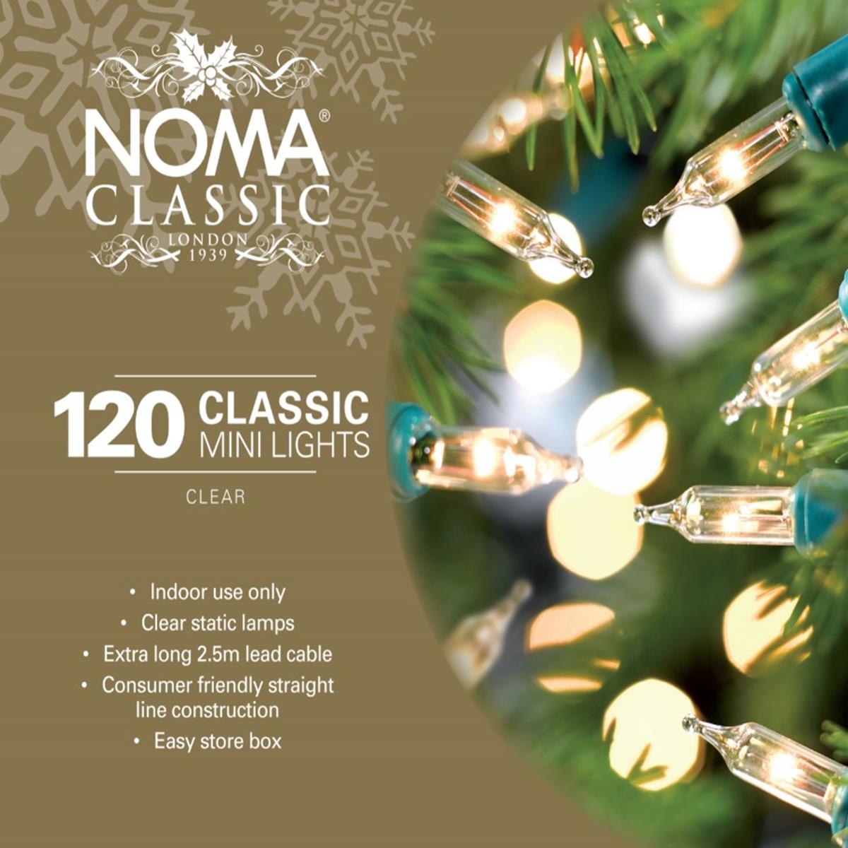 120 Classic Traditional Clear Mini String Fairy Lights with Green Cable Promo ???? Noma 120 Classic Traditional Clear Mini String Fairy Lights With Green Cable ???? -UK Christmas World shop 120ClassicMiniLightsNoma Copy