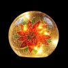 Top 10 ⌛ Snowtime Lit Round Glass Ornament With Red Poinsettia Design 🌟