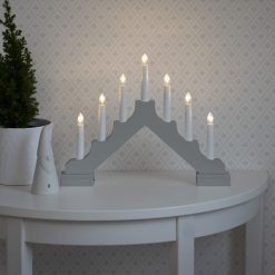 Wholesale ???? Konstsmide Traditional Grey ???? Christmas Candle Bridge Battery Operated ⭐