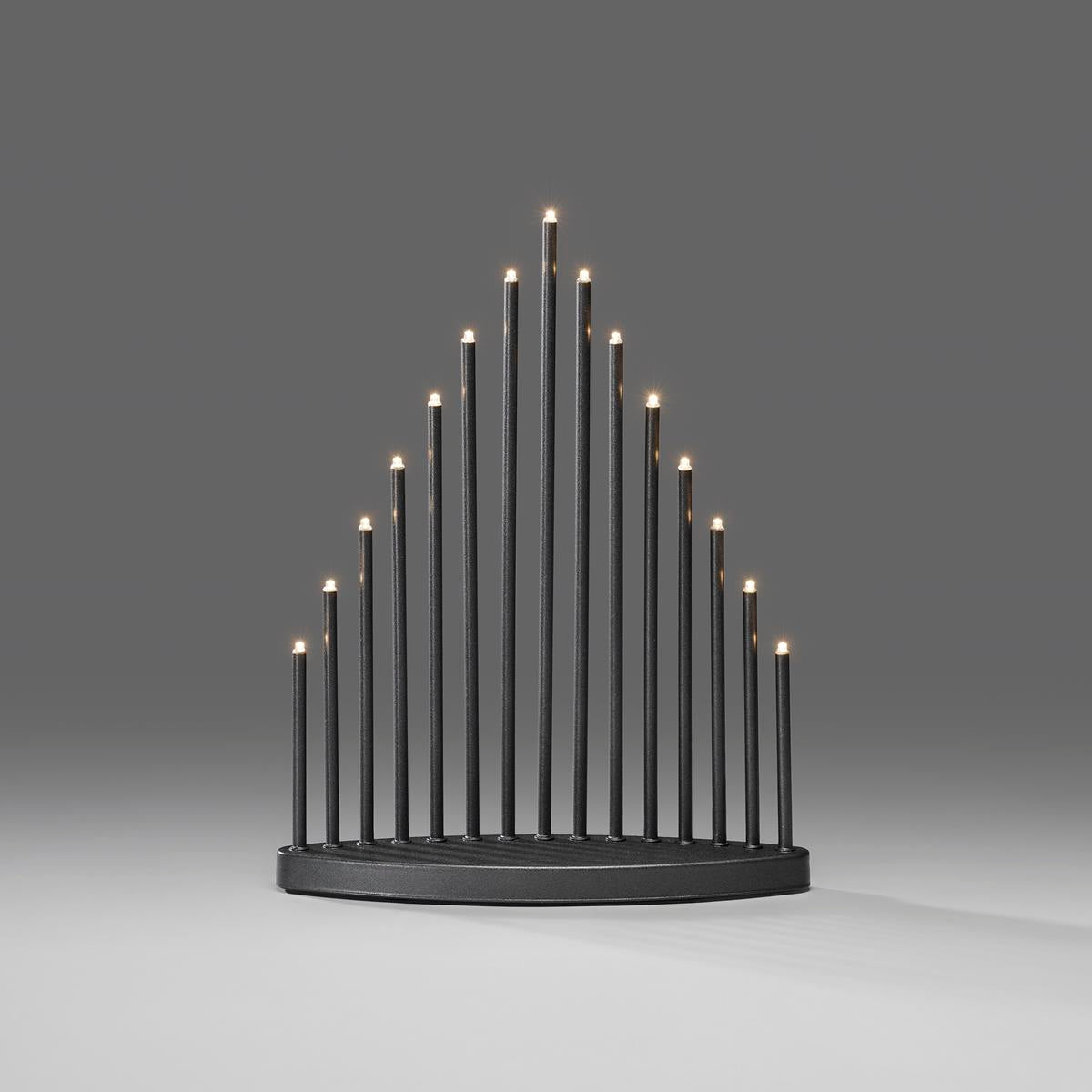 Grey Metal Candlestick with 15 LED Lights Wholesale ???? Konstsmide Grey Metal Candlestick With 15 LED Lights ???? -UK Christmas World shop 2495 370.p.1.0 Copy