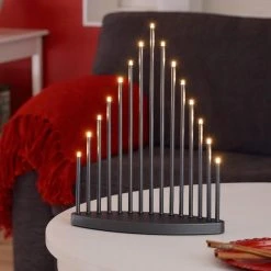Wholesale 🔔 Konstsmide Grey Metal Candlestick With 15 LED Lights 🔔