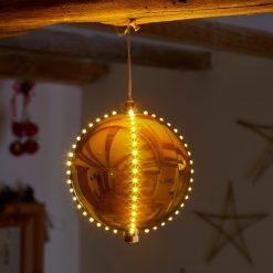 Hot Sale ???? Three Kings Hanging Gold Meteor Shower Digital LED Lit Bauble ????
