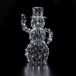 New ???? Noma 1m White Rattan Dickensian Snowman With 120 Colour Changeable With 120 LED's ???? -UK Christmas World shop 2521020 1 900699