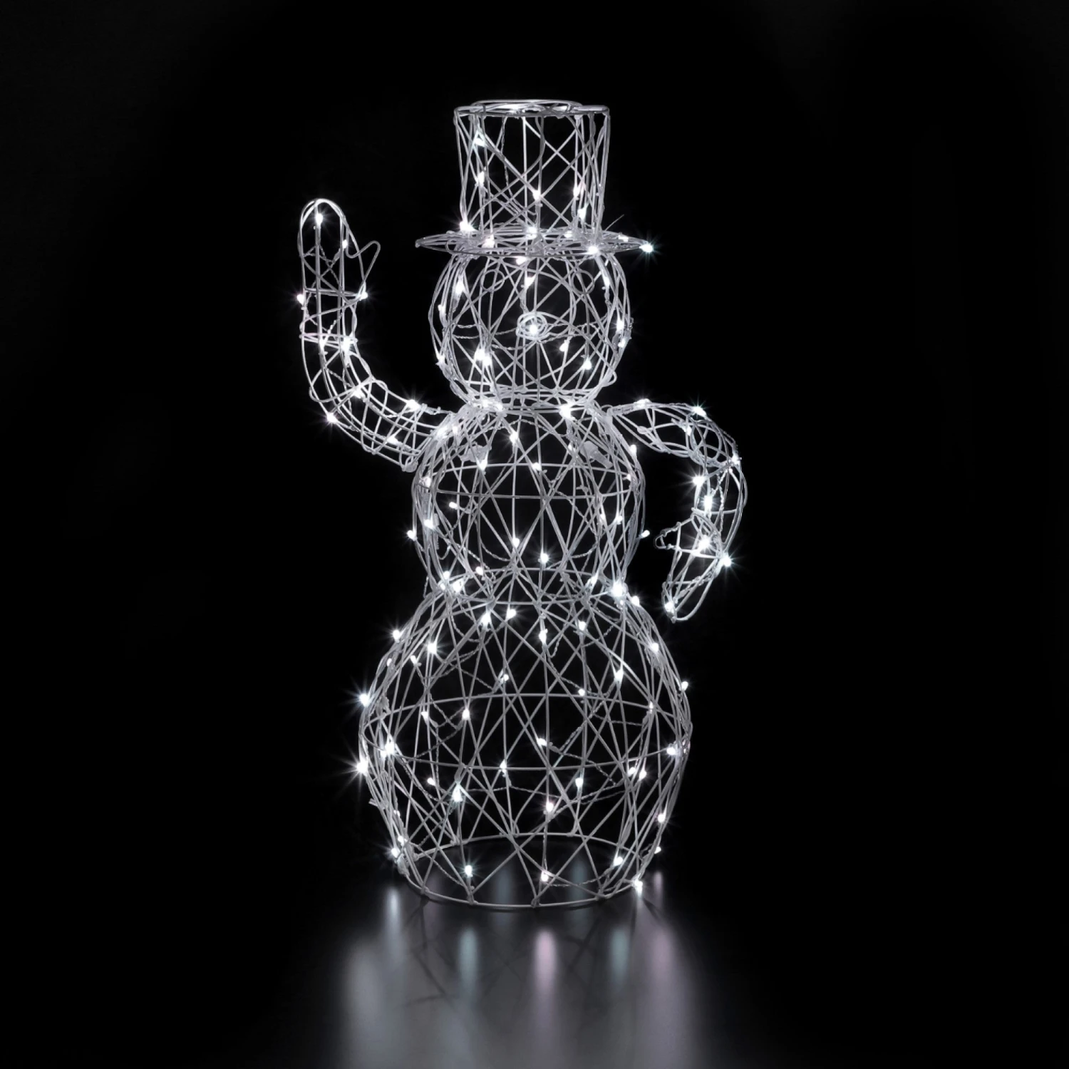 New π― Noma 1m White Rattan Dickensian Snowman With 120 Colour Changeable With 120 LED's π 3 New π― Noma 1m White Rattan Dickensian Snowman With 120 Colour Changeable With 120 LED's π - Image 3