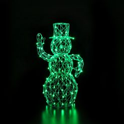 New ???? Noma 1m White Rattan Dickensian Snowman With 120 Colour Changeable With 120 LED's ???? -UK Christmas World shop 2521020 3 900699