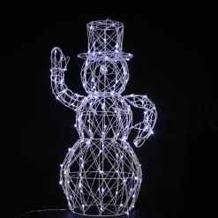 New ???? Noma 1m White Rattan Dickensian Snowman With 120 Colour Changeable With 120 LED's ???? -UK Christmas World shop 2521020 360image 900699
