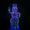 New ???? Noma 1m White Rattan Dickensian Snowman With 120 Colour Changeable With 120 LED's ????