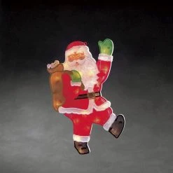 Promo 👍 Konstsmide LED Santa With Presents Silhouette Window Display 🛒