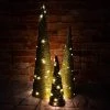 Buy ❤️ Lumineo Set Of 3 Battery Powered Gold LED Lit 🎄 Christmas Cones ✔️