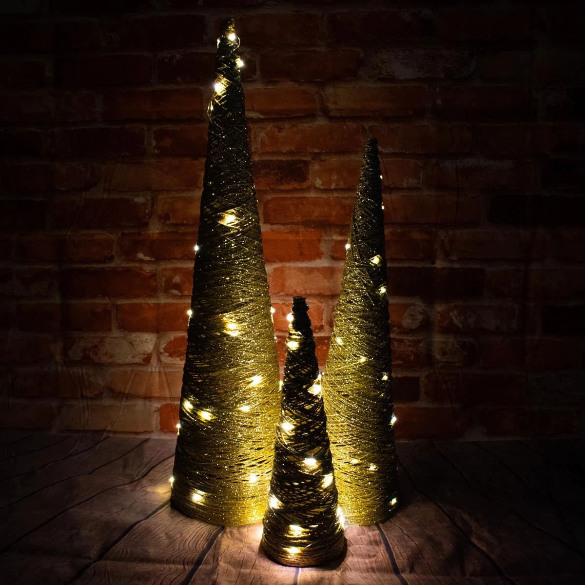 Buy β€οΈ Lumineo Set Of 3 Battery Powered Gold LED Lit π Christmas Cones βοΈ 1 Buy β€οΈ Lumineo Set Of 3 Battery Powered Gold LED Lit π Christmas Cones βοΈ