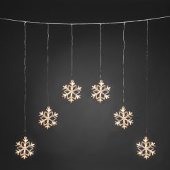 Best deal ???? Konstsmide 6 Warm White LED Acrylic Curtain Snowflake Window Lights ???? -UK Christmas World shop 4044 103.P.1.0 900537 2