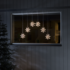 Outlet ???? Konstsmide 6 Warm White LED Acrylic Curtain Star Window Lights ????