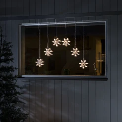 Outlet 🧨 Konstsmide 6 Warm White LED Acrylic Curtain Star Window Lights 🥰