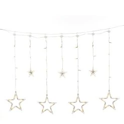 Outlet 👏 Konstsmide 90cm Multi Action Star Curtain Light Warm White LEDs 😍 -UK Christmas World shop 4046 803.I.1.0 scaled
