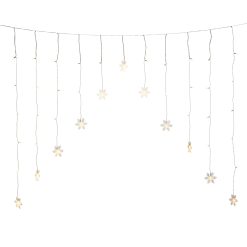 Promo ???? Konstsmide 1.4m Hanging Snowflake Warm White LED Curtain Window Light ???? -UK Christmas World shop 4048 103.I.1.0 Copy