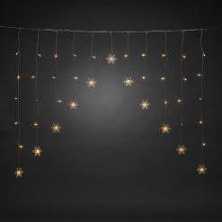 Promo ???? Konstsmide 1.4m Hanging Snowflake Warm White LED Curtain Window Light ???? -UK Christmas World shop 4048 103.P.1.0 Copy