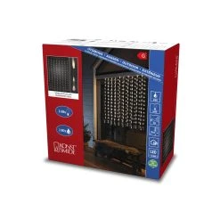 Hot Sale 👍 Konstsmide 1.2m Crystal Drops Curtain Window Light With 140 Warm White LEDs ❤️ -UK Christmas World shop 4051 103.B.1.0 Copy