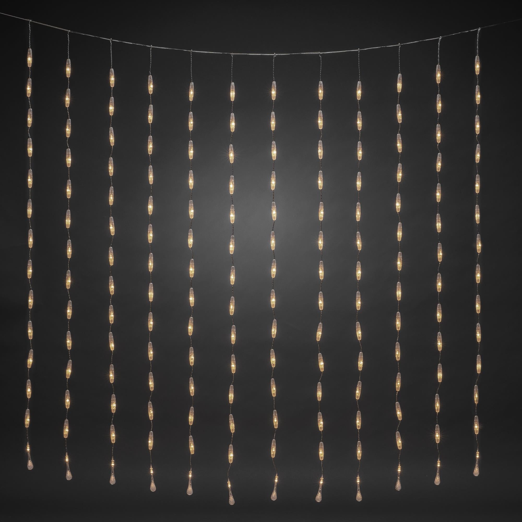 2m Giant Crystal Drops Curtain Light with 400 Warm White LEDs Wholesale ???? Konstsmide 2m Giant Crystal Drops Curtain Light With 400 Warm White LEDs ❤️ -UK Christmas World shop 4052 103.P.1.0 Copy