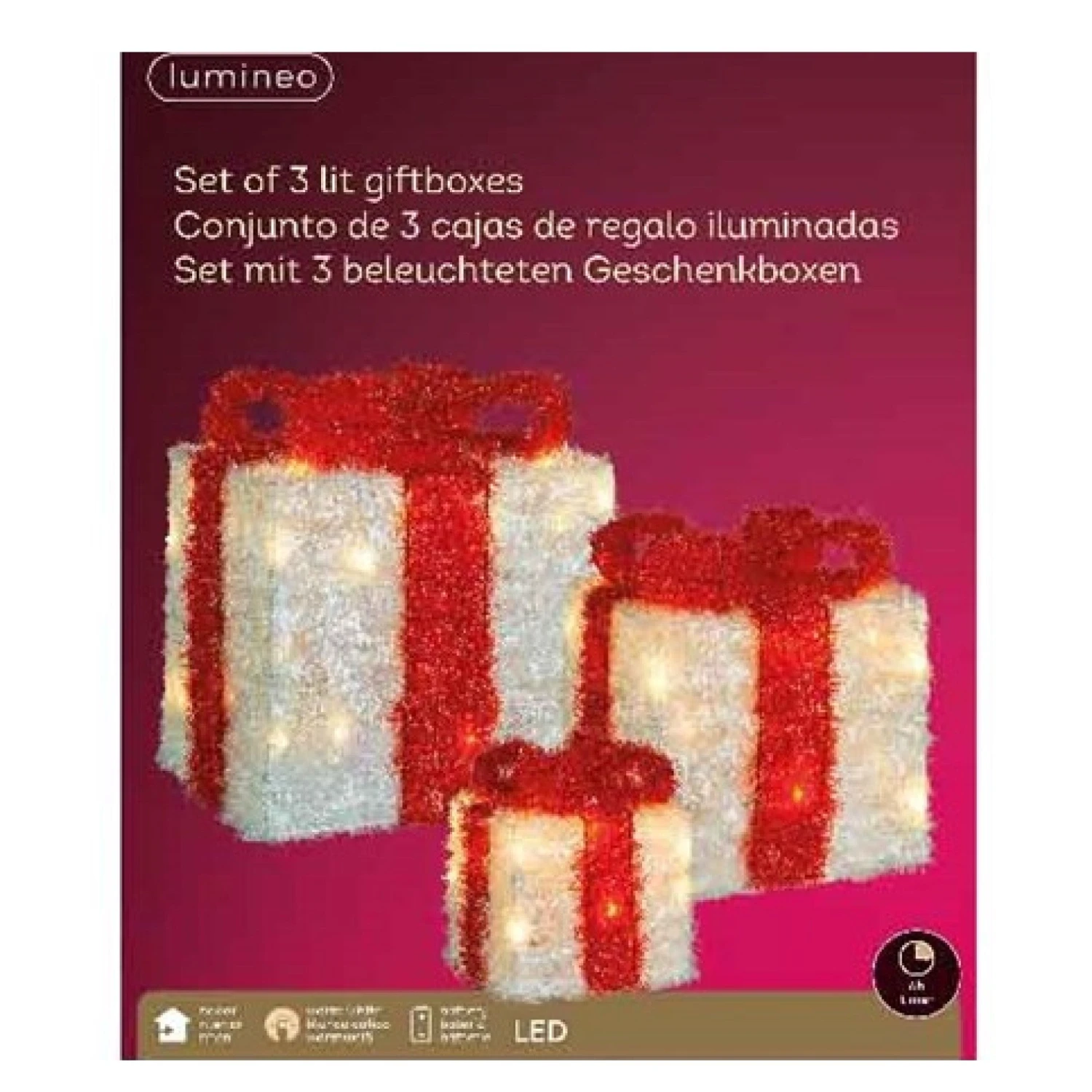 Discount β Kaemingk Set Of 3 Battery Operated White And Red LED Lit π Christmas Presents π 2 Discount β Kaemingk Set Of 3 Battery Operated White And Red LED Lit π Christmas Presents π - Image 2