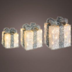 Coupon ???? Kaemingk Set Of 3 Battery Operated White And Silver LED Lit ???? Christmas Presents ????
