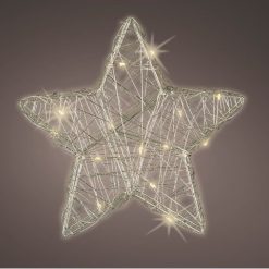 Front Page 7 Brand new ???? UK ???? Christmas World 2 Pack Of Micro LED Silver Stars With Warm White Lights ????