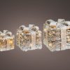 Buy ❤️ Kaemingk Rattan Lit Presents With Snow Effect ????
