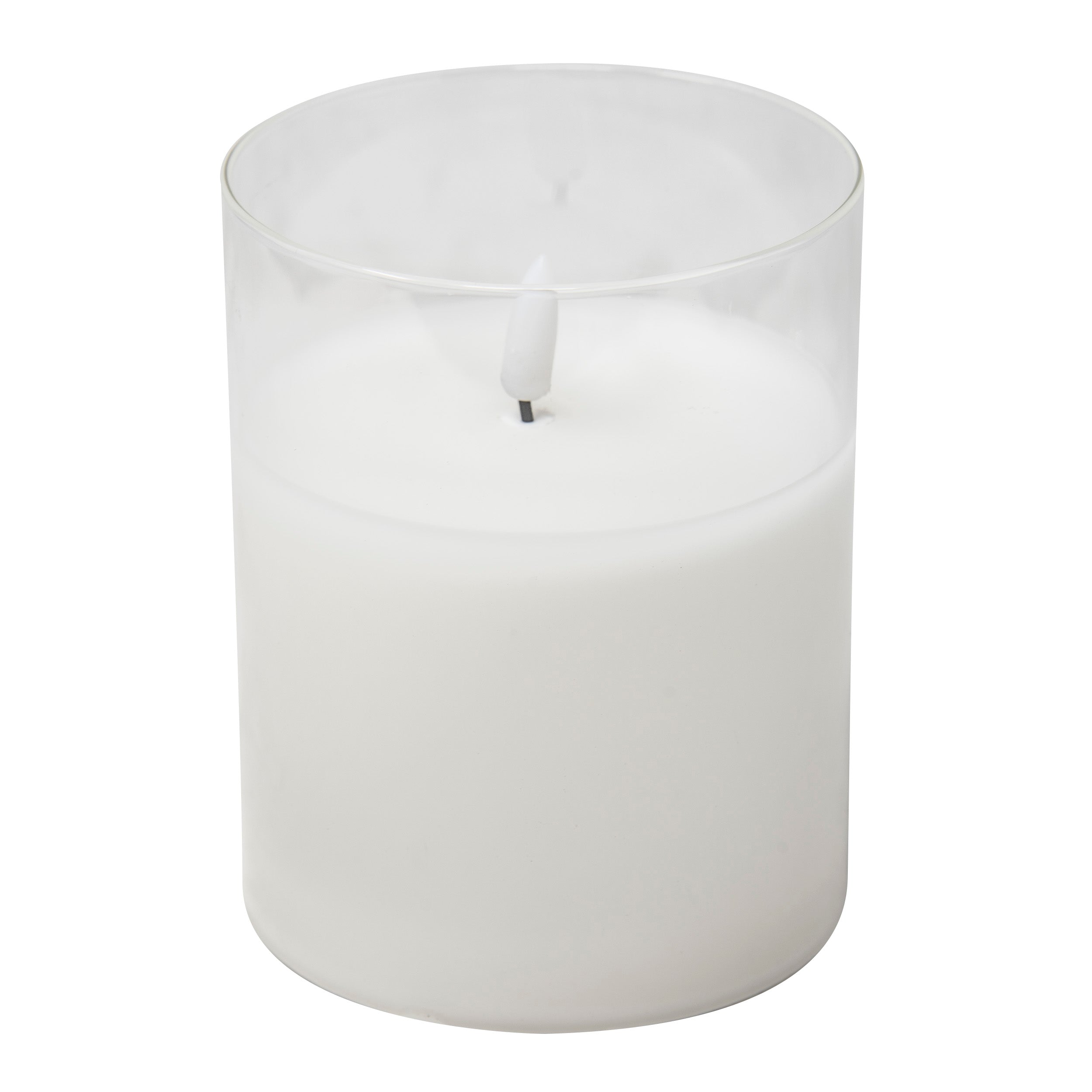 Small Real Wax Candle in Glass Jar Battery Powered LED Realistic Flame Effect Promo ⭐ Kaemingk Small Real Wax Candle In Glass Jar Battery Powered LED Realistic Flame Effect ???? -UK Christmas World shop 485354 120903 1