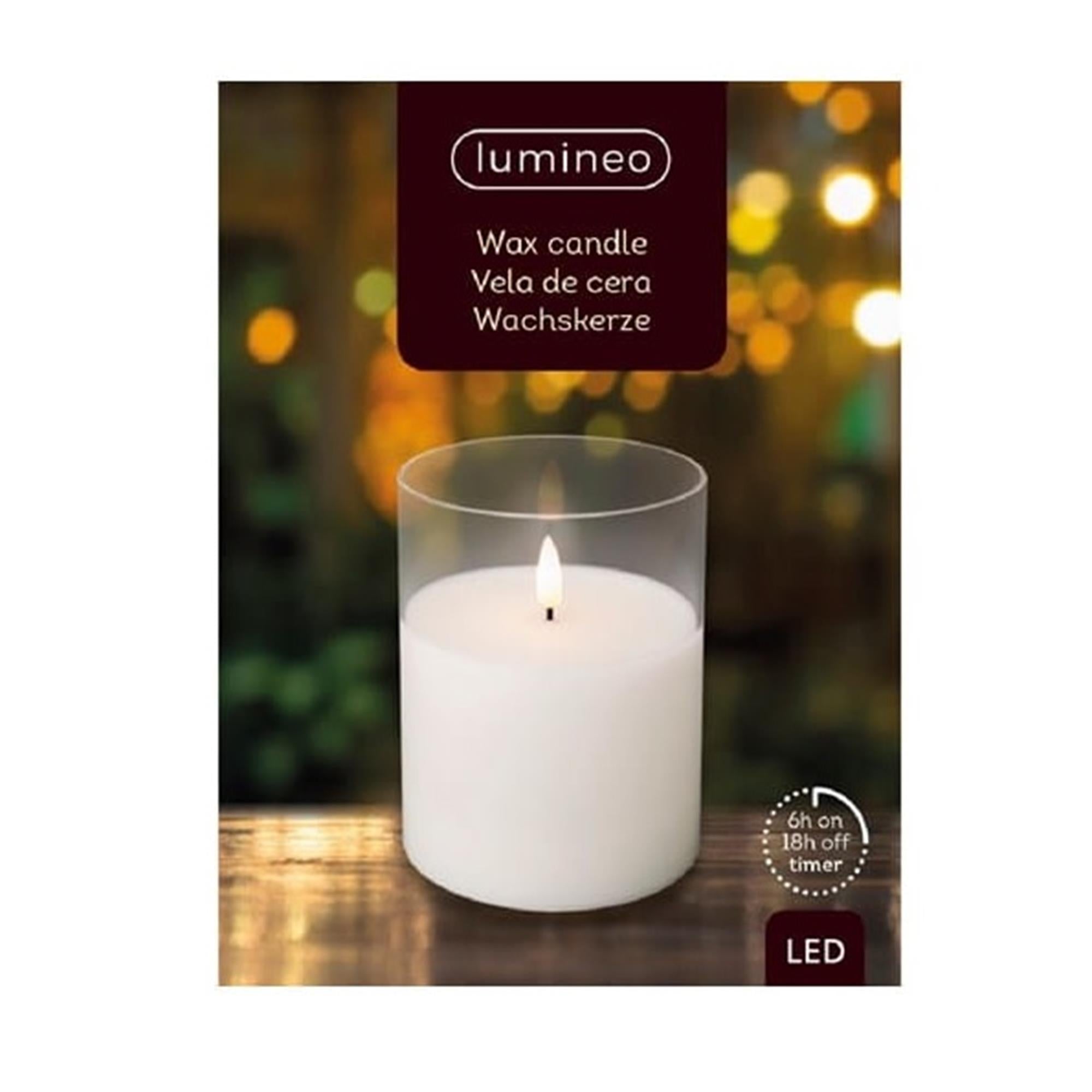 Small Real Wax Candle in Glass Jar Battery Powered LED Realistic Flame Effect Promo ⭐ Kaemingk Small Real Wax Candle In Glass Jar Battery Powered LED Realistic Flame Effect ???? -UK Christmas World shop 485354 1 Copy