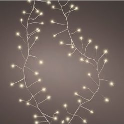 Budget ???? Kaemingk 100 Battery Powered Warm White LED Cluster Timer Lights On Silver Cable ????