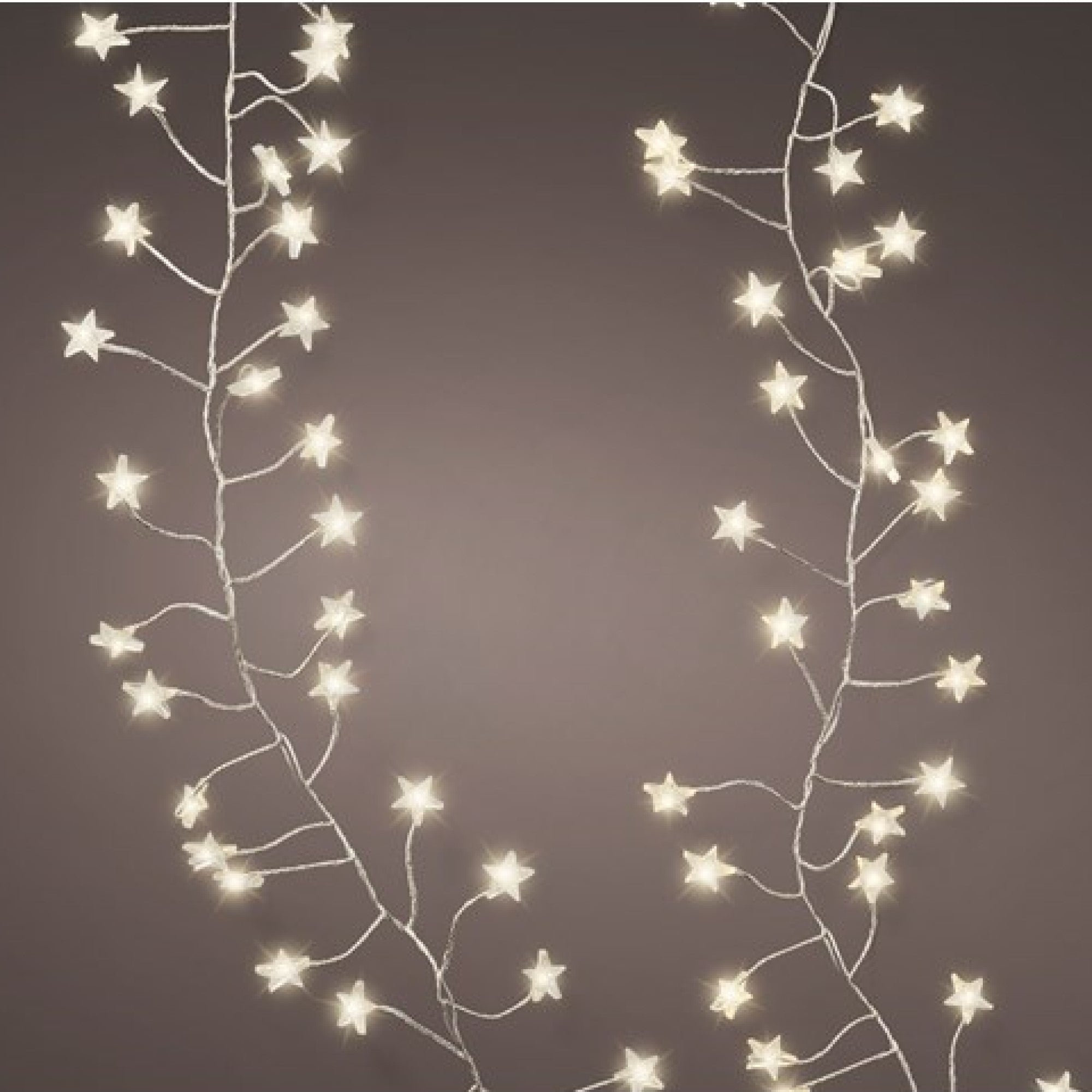 100 Battery Powered Warm White Star LED Cluster Timer Lights on Silver Cable Outlet ???? Kaemingk 100 Battery Powered Warm White Star LED Cluster Timer Lights On Silver Cable ✨ -UK Christmas World shop 485849 900375 1