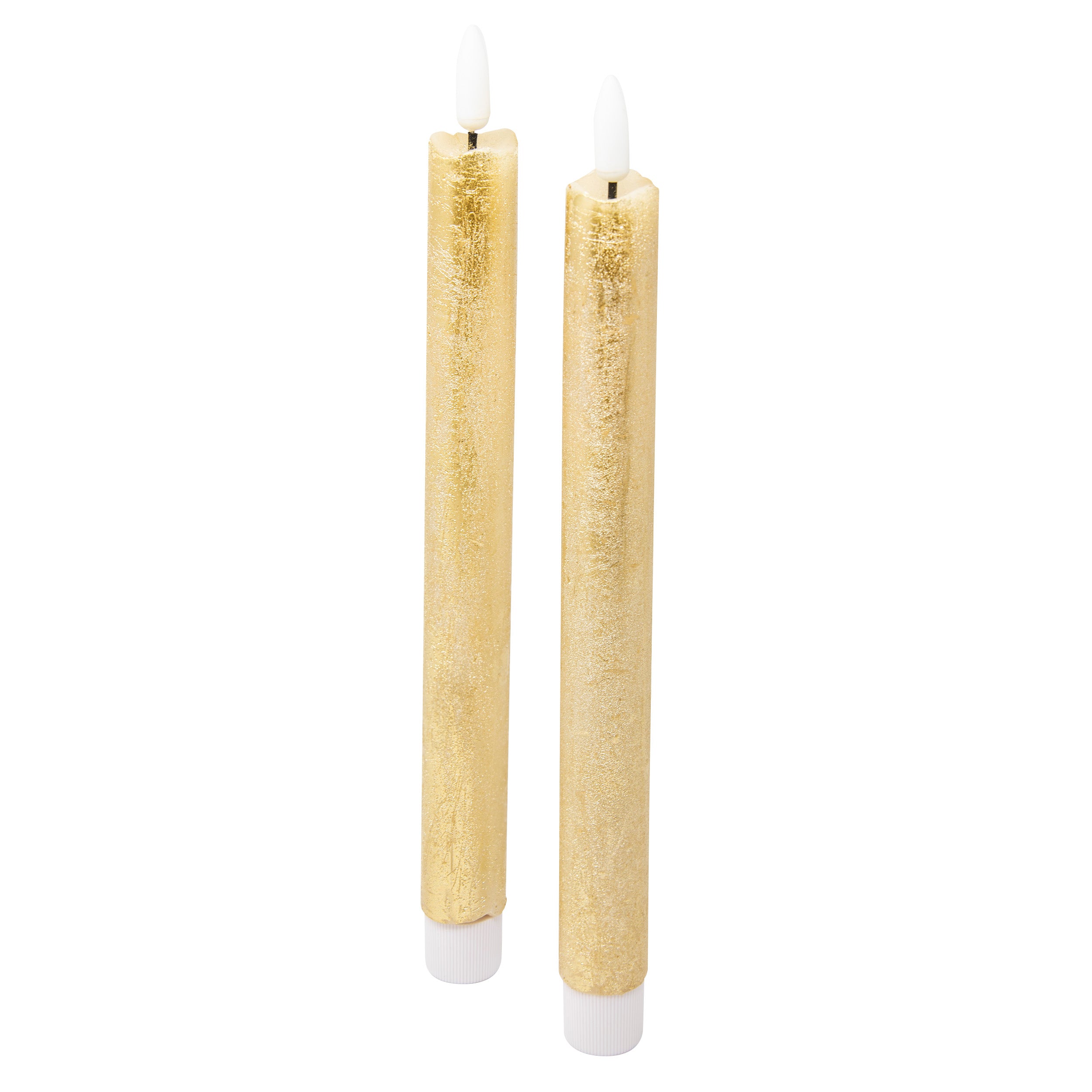 Twin Pack of Gold Dinner Candles with LED Wicks Cheap ⭐ Kaemingk Twin Pack Of Gold Dinner Candles With LED Wicks ???? -UK Christmas World shop 485883 278101 1
