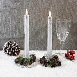 Cheapest 🤩 Lumineo Twin Pack Of Silver Dinner Candles With LED Wicks ⌛