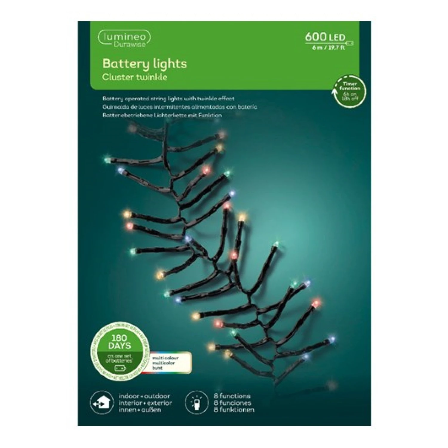 Top 10 π₯° Kaemingk 600 Battery Powered Multi Coloured Multi Action Cluster LED Lights π― 2 Top 10 π₯° Kaemingk 600 Battery Powered Multi Coloured Multi Action Cluster LED Lights π― - Image 2