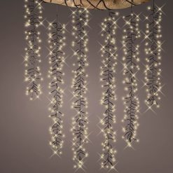 Budget ❤️ Lumineo Set Of 6 Cascading Cluster Digital Lights With 480 Warm White LEDs ????