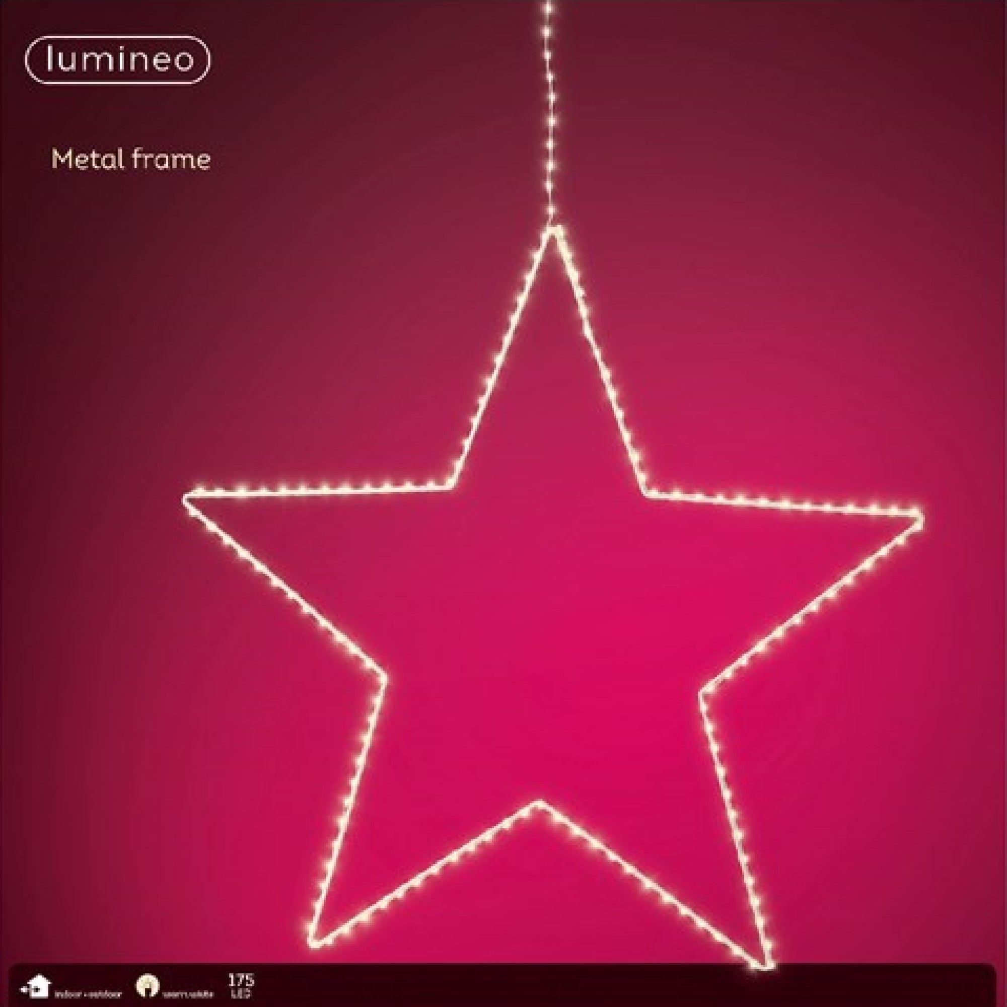 Large Metal Hanging Star Lit with 175 Warm White LEDs Coupon ???? Lumineo Large Metal Hanging Star Lit With 175 Warm White LEDs ???? -UK Christmas World shop 500199 900422