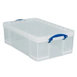 Cheapest 🤩 UK ❄ Christmas World 50 Litre Clear Storage Box With Lid 👏