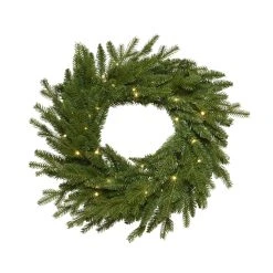 Wholesale 🤩 Kaemingk 50cm Pre Lit Allison Pine Wreath With 40 Warm White LEDs 😀