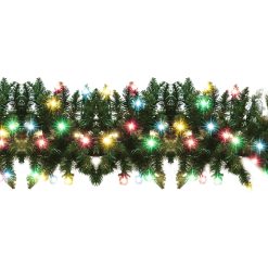 Hot Sale ???? Festive Decorations 2.9m XP Connectable Outdoor ❄ Christmas Garland With 100 Multi Coloured LEDs ????