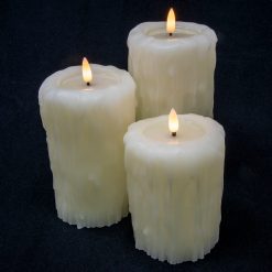 Budget ???? Kaemingk 3 Pack LED Wick Church Candle Wax Heavy Drip ⌛