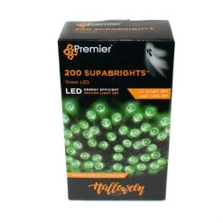 Outlet ⌛ Premier 200 Green Supabrights Multi Action LED String Lights With Timer 👏 -UK Christmas World shop 90184 1