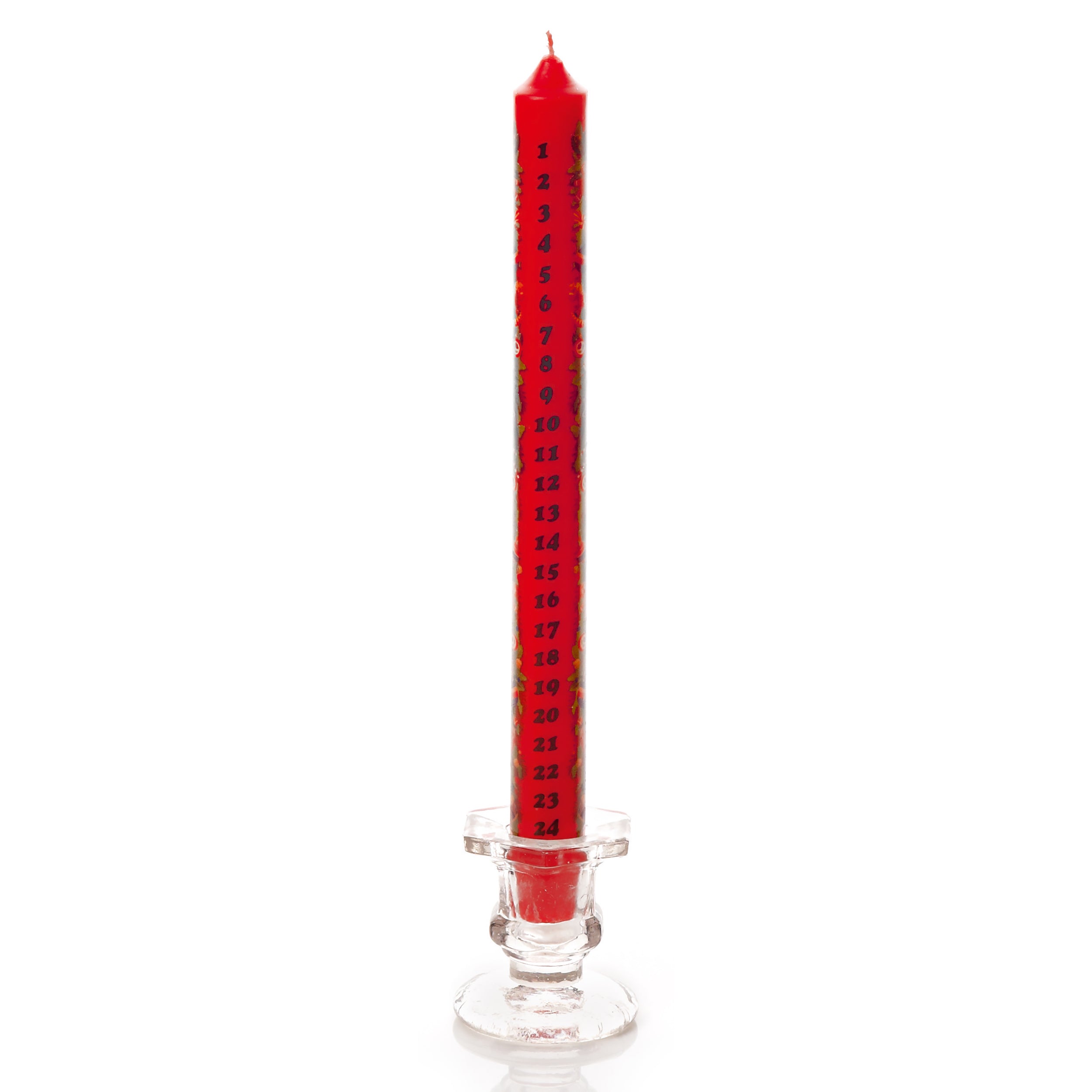 Coupon ❤️ Premier Red Tapered ???? Christmas Advent Countdown Candle With Glass Holder ❤️ 2 Coupon ❤️ Premier Red Tapered ???? Christmas Advent Countdown Candle With Glass Holder ❤️ - Image 2