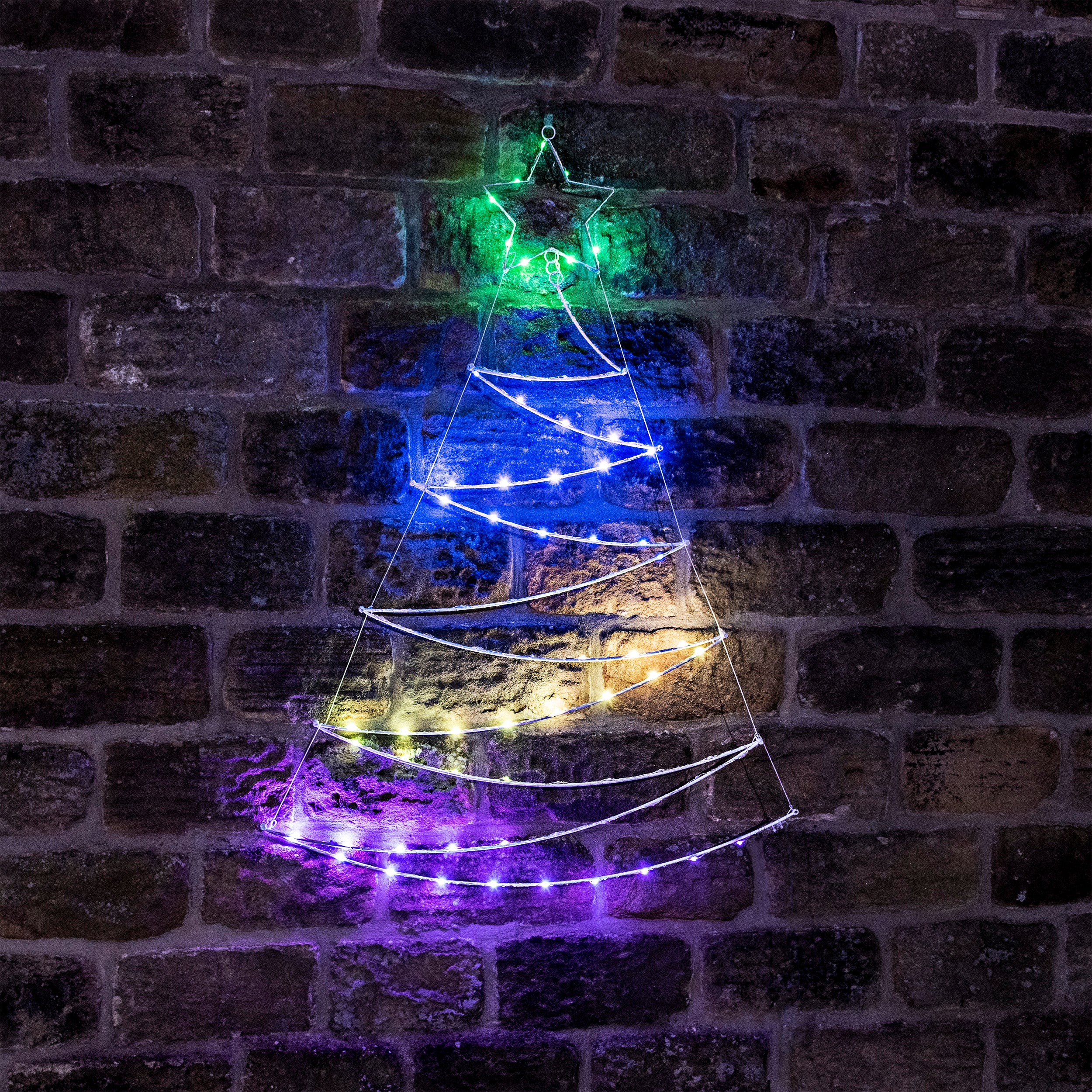 1.1m Micro LED Colour Changing Digital Wall Christmas Tree New ???? Kaemingk 1.1m Micro LED Colour Changing Digital Wall ???? Christmas Tree ???? -UK Christmas World shop ChristmasTreeMotif900429