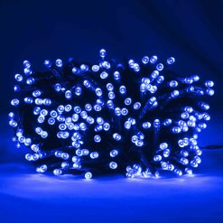 Brand new ???? Premier 100 Blue Multi Action Battery Powered LED Lights With Timer ???? -UK Christmas World shop DSC 0240
