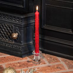 Coupon ❤️ Premier Red Tapered ???? Christmas Advent Countdown Candle With Glass Holder ❤️