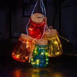 Brand new 🔥 Lumineo 5 Multi Coloured Mini LED Battery Powered Mason Jar Bundle 🎁