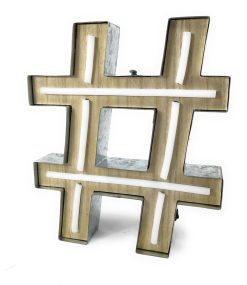 Promo ???? Festive Retro Lit Hashtag Sign Battery Powered ???? -UK Christmas World shop IMG 9945