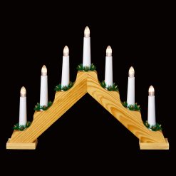 Coupon ???? Premier 40cm 7 Bulb Wooden ???? Christmas Candlebridge ????