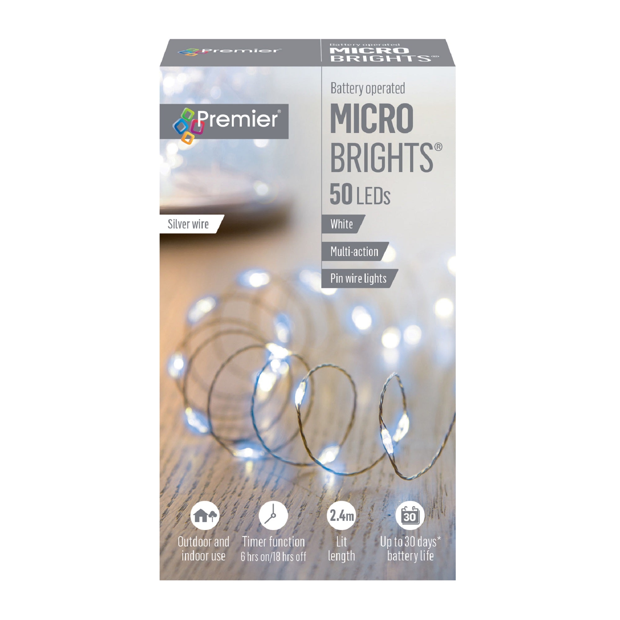 Cheapest ???? Premier 50 White Multi Action LED Pin Wire Battery Powered MicroBrights ???? 2 Cheapest ???? Premier 50 White Multi Action LED Pin Wire Battery Powered MicroBrights ???? - Image 2