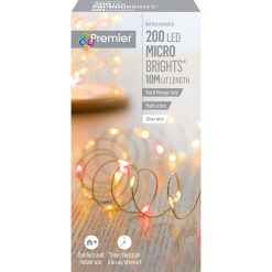 Cheap ✨ Premier 200 Red And Vintage Gold Multi Action LED Pin Wire Battery Powered Lights ???? 2 Cheap ✨ Premier 200 Red And Vintage Gold Multi Action LED Pin Wire Battery Powered Lights ???? -UK Christmas World shop LB151211RVG
